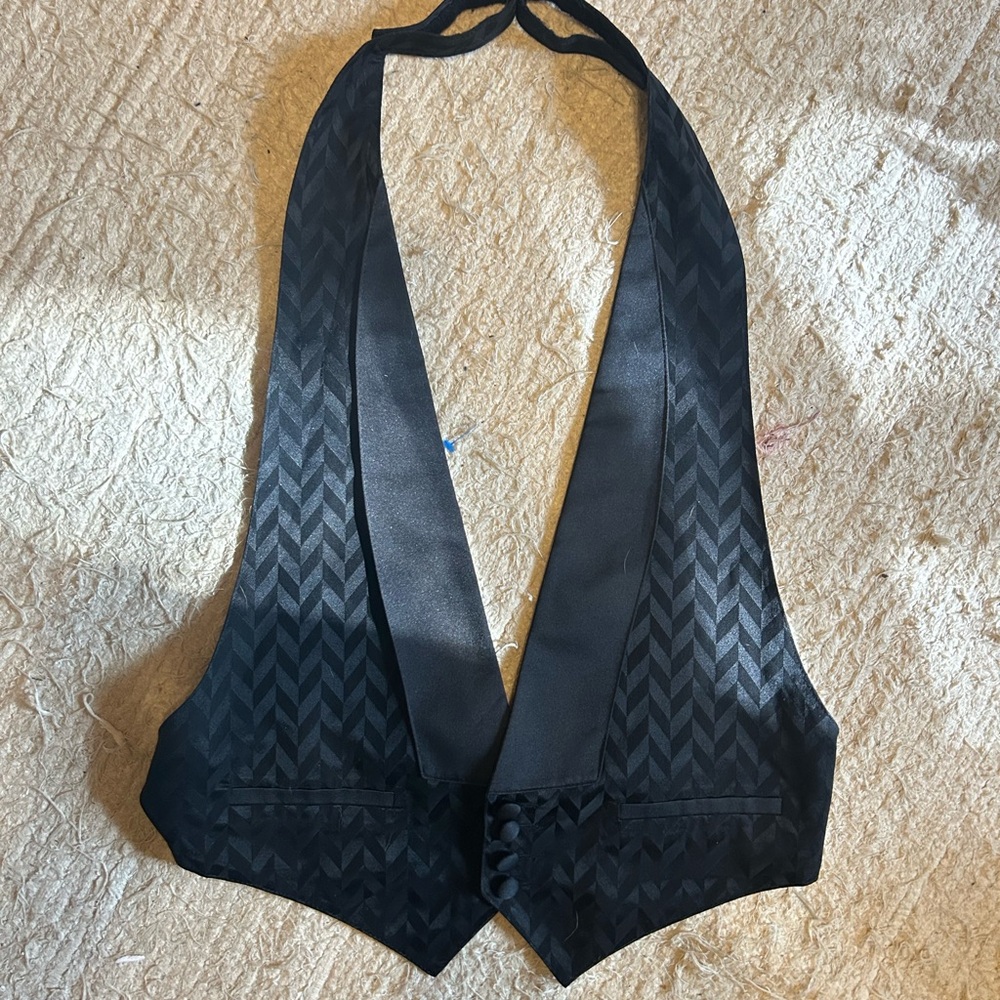Elegant Black Halter Vest